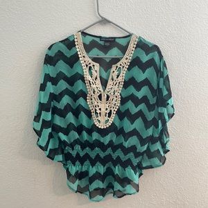 American Dream-Chevron Print Top